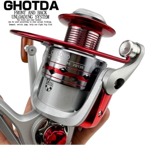 Metal Rocker Arm Spinning Fishing Reel 12+1bb 5.2:1 Fishing Tackle Pesca Spinnning Reel Feeder Carp Fishing Wheel