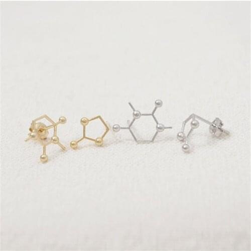 Fashion molecular geometry stud earrings zinc alloymolecular structure of stud earrings