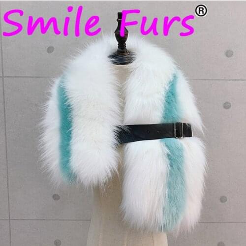 Faux Fur Scarf 100*25cm Fur Collar Wraps With Belt