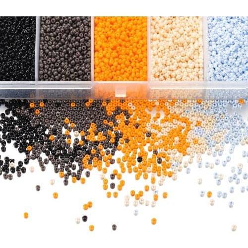 5 Color 2mm Czech Glass Seed Beads Belt Box Set Charm Seedbeads Rondelle Spacer Beads For DIY Bracelet Necklace Jewelry Making