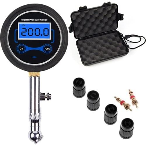 NEW-LCD Digital Tire Pressure Gauge 0-200PSI Air Pressure for Motorcycle Cars Truck Bicycle Motorbike Vehicle Tester