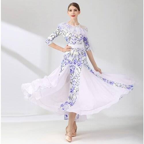 New Sexy Women Ballroom Dance Dresses Standard Ballroom Dancing Clothes Competition Modern Dance Dress Waltz Foxtrot Dress