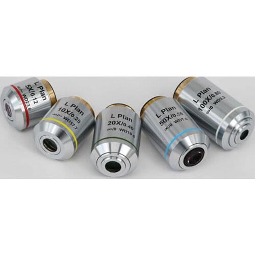 Long Working Distance Infinity Plan Objective Lens 5X 10X 20X 50X for Metallurgical Microscope