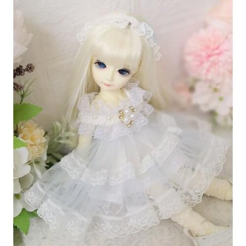 Doll clothes,Beautifull doll accessories,Nice bjd doll dress +headdress for 1/6 BJD doll, Only doll dress