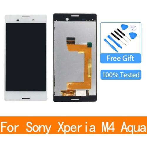 Original 5" LCD For SONY Xperia M4 Aqua Display Touch Screen with Frame for SONY Xperia M4 Aqua LCD E2303 E2306 E2353 E2333 LCD