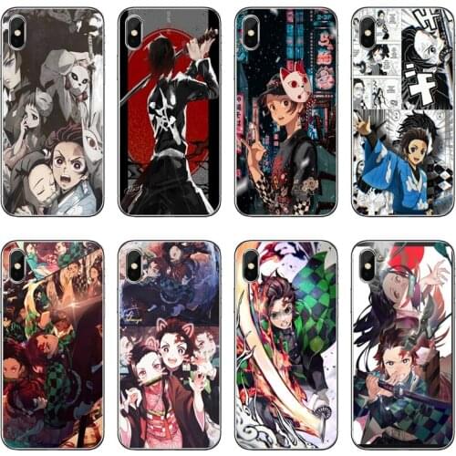 Demon Slayer Tanjirou Nezuko Transparent Phone Case For iPhone 12 11 Pro Max Mini XS Max XR X 8 7 Plus 6 6S Plus 5 5S SE 2020