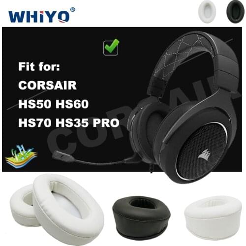 Replacement Ear Pads for CORSAIR HS50 HS60 HS70 HS35 HS 50 60 70 35 PRO Headset Parts Leather Earmuff Earphone Sleeve Cover