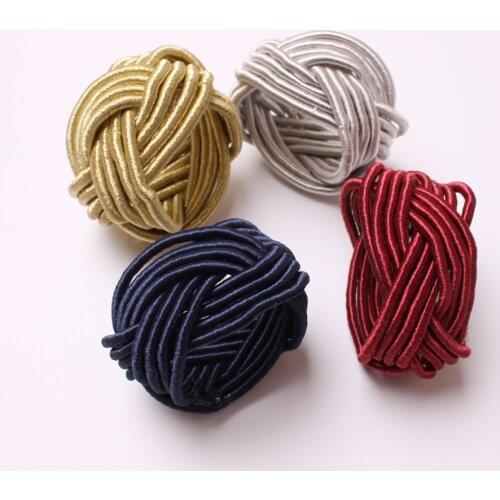 Modern Style Natural Jute Napkin Ring Rope Woven Buckle Linen Rope Winding For Holiday Wedding Banquet Dinner Party Decoration
