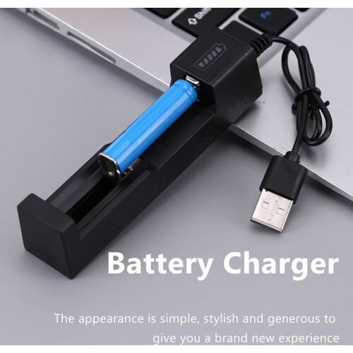 Battery charger Smart charging 1slot USB Portable Electronic for Rechargeable Battery charger 18650 21700 22650 16340