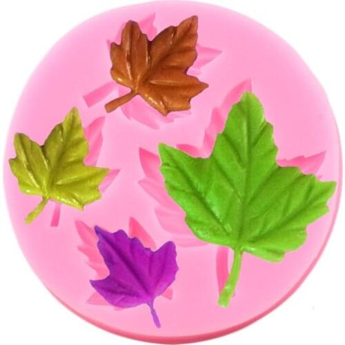 Maple Leaf Silicone Molds Fondant Cake Decorating Tools DIY Cupcake Topper Candy Polymer Clay Moulds Chocolate Gumpaste Mould