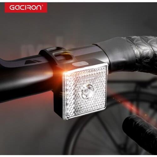 GACIRON 80lumens Bike Head Light Smart Motion Sensor Warning LED Lamp Reflex Waterproof Bicycle Spotlight Bike Accessories