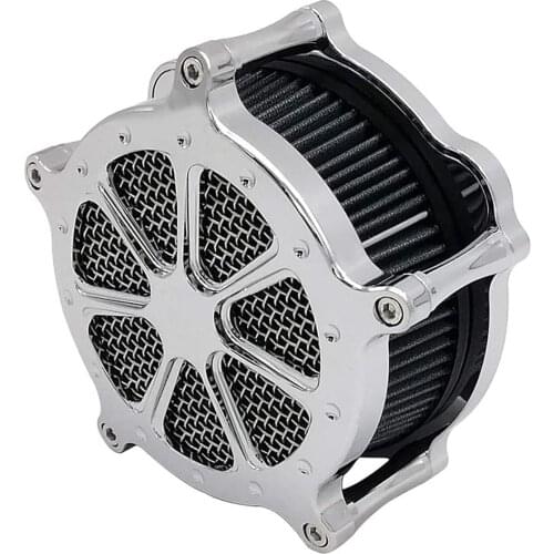 Air Filter Cnc Cut Cleaner Kit Motorcycle Intake Aluminum Silver for Harley Touring Street Glide Touring Road Glide Softail Dyna