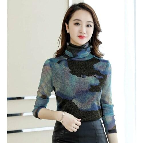 2021 New Autumn Winter Women T Shirt Women Long Sleeve O-neck Slim Top T Shirt Fashion Vintage Print Tops Plus Size 4XL Y147