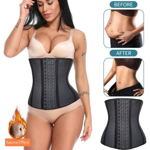 Waist Trainer Abdomen Reducing Girdle Woman Tummy Slimming Shapewear Modeling Belt Steel Bones Body Shaper Weight Loss Corset