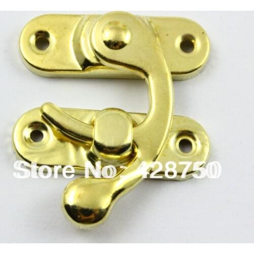 Gold Jewelry Box Hasp Latch Lock 40x45mm with Screws