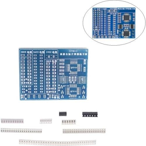 1kit SMT SMD Component Welding Practice Board Soldering DIY Kit Resitor Diode Transistor By start Learning Electronic