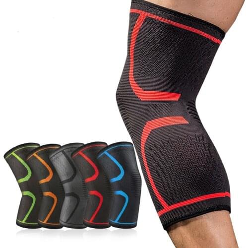 1 PC Elastic Knee Pads Nylon Sports Fitness Kneepad Fitness Gear Patella Brace Running Basketball Volleyball Support
