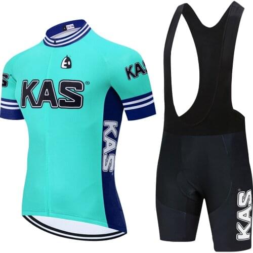 2021 Pro Team KAS Blue Cycling Jersey 20D Bib Set Bike Clothing Ropa Ciclism Bicycle Wear Clothes Mens Short Maillot Culotte