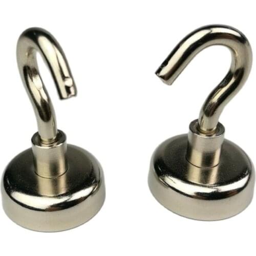 6pcs D25mm Powerful Neodymium Magnet Pot Removable Hook POS Display Ceiling Magnetic Display Store Stand Door Magnets