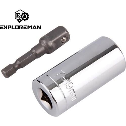 7-19mm universal Socket Wrench 2 Piece Set Nut Bolt Tool Torque Wrench Head Set Socket Sleeve Magic Grip Tool
