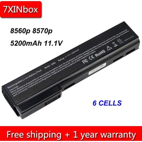 7XINbox 6cell 5200mAh 11.1V Laptop Battery For HP ProBook 6360b 6460b 6465b 6470b 6475b 6560b 6565b 6570b CC06XL CC09 HSTNN-UB21