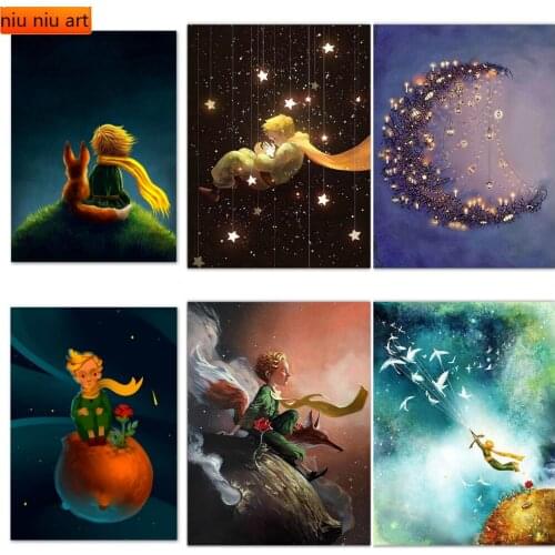 5D Diamond Painting Cartoon Little Prince Poster Art Diamond Embroidery Diy Cross Stitch Kits Mosaic Picture Home Decoration