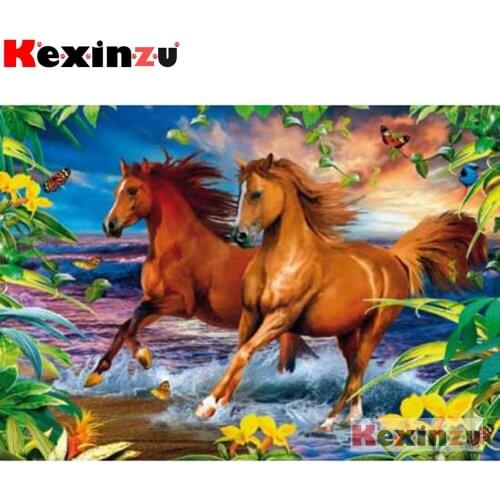 Diamant Painting 5D DIY Diamond Painting Full Square Drill "Horse and flower" Embroidery Cross Stitch gift Home Decor Gift Y0461