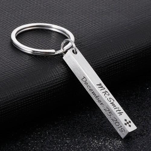 Personalized Name Funny Key Chain Women Men Charm Couple Key Ring Love Gift Boyfriend Girlfriend Keychain Men Women Accessories