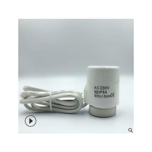 230V NO NC electric thermal actuator valve head for thermostat manifold underfloor heating radiator normally closed