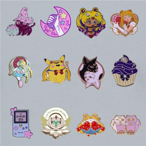 Beautiful Magic Girl Enamel Lapel Brooch Denim Jacket Backpack Pin Decoration Given Friends And Fans Gifts Fashion Gift