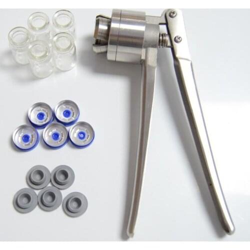 Stainless Steel Manual Crimper Vial Bottle Cap Sealer for 13mm 20mm Aluminum Plastic / Aluminum Handheld Bottle Sealing Machine