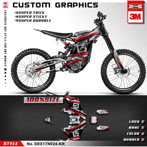 KUNGFU GRAPHCS Motorcycle Stickers Custom Vinyl Decals Kit for Sur-Ron Light Bee X/S Electric Bike (Style NO. SRX17N024-KR)