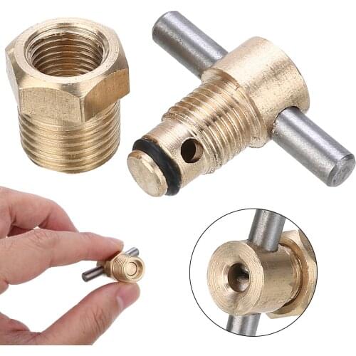 1/4 Inch NPT Brass Drain Valve Mayitr Air Compressor Drain Valve 12mm Dia For Air Compressor Tank