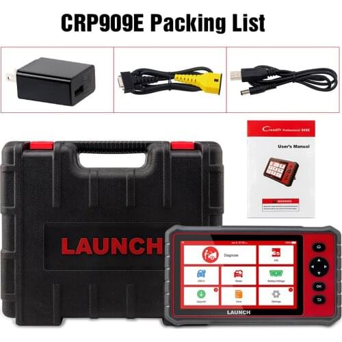 LAUNCH X431 CRP909E OBD2 Car Full System Diagnostic Tool Code Reader Scanner with 15 Reset Service Update Online PK MK808 CRP909