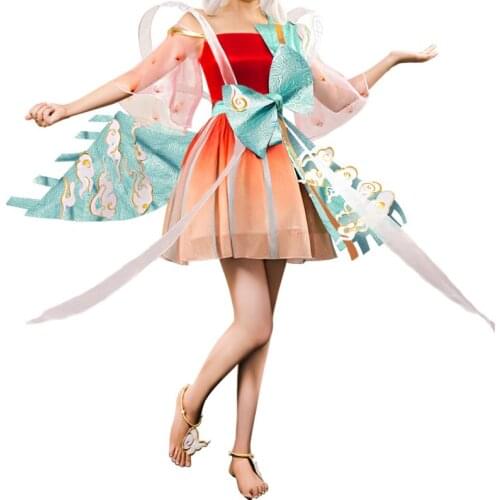 Hot GameKing of Glory Yao Meet The God Deer Lolita Dress Cosplay Costume Uniform Set Halloween Christmas Costumes for Carnaval