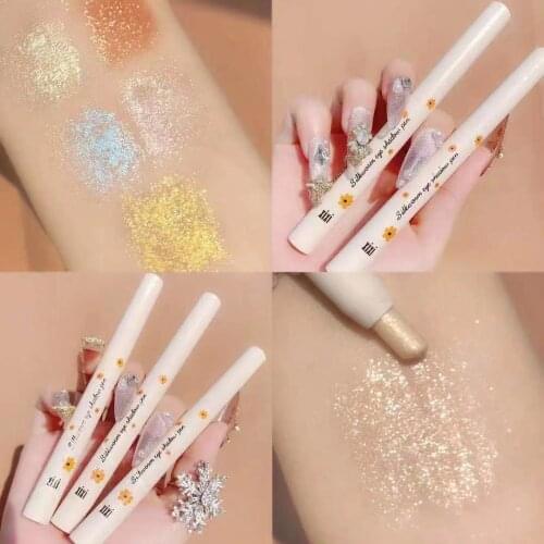 Shimmer Glitter Eye Shadow Stick EyeShadow Pencil Shimmer Stick Illuminator Highlighter Pencil Face Brightener Highlighter Stick