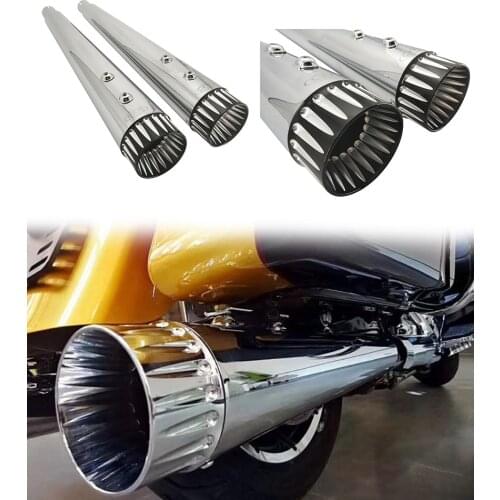Motorcycle Megaphone Slip-On Mufflers Exhaust Pipes For Harley Touring Road Glide FLT Street Glide FLH Ultra Limited FLHTK 17-20