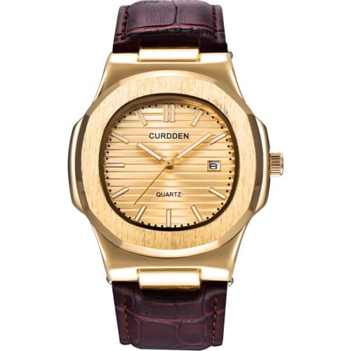 Mens Luxury Brand Watches Fashion Leather Band Date Quzrtz Wristwatches Men Business Gifts Watch Montre Homme de Marque 1520