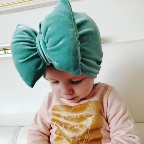 Soft Velvet Baby Headbands Big Bowknot Cute Autumn Infant Girl Headwrap Newborn Hair Bands Christmas Baby Hair Accessories