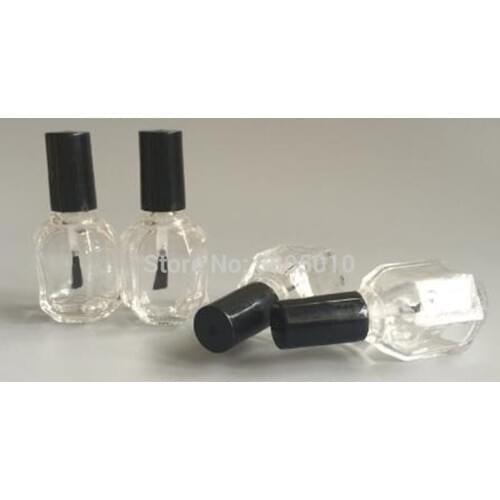 15ML Empty Transparent Glass Nail Polish Bottles Brush Lid ,Small Glass Bottle For Nail Art ,Essential Oil Container F745