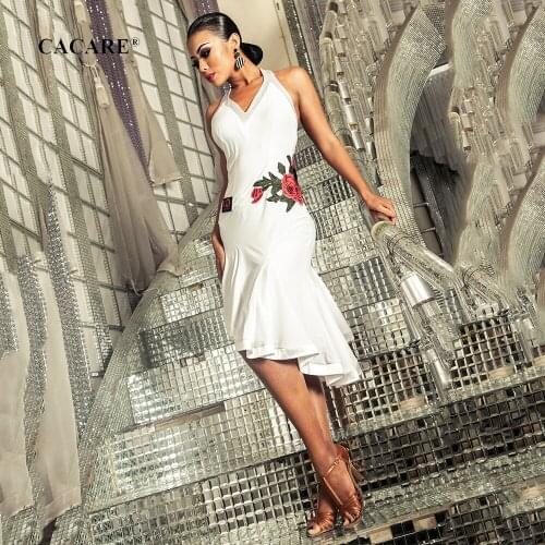 CACARE Latin Dance Dress Women on SALE Vestido flecos Dancing Clothes Latin Dance Competition Dresses Tango D0687 Ballroom