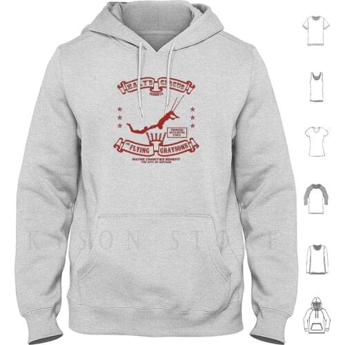 The Flying Graysons Hoodies Long Sleeve Pop Culture Robin Birds Circus Movies Tv Cool Fun Awesome Creative