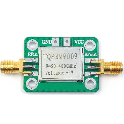 50-4000MHz Gain 21.8dB RF Low Noise TQP3M9009 LNA Amplifier Board Signal Receiver Module 5V with shield