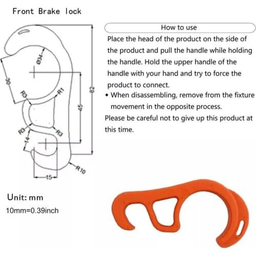 Bicycle Motorcycle Buckle Brake Hook Parking Safety Lock Bike Slope Parking Lock Dropship