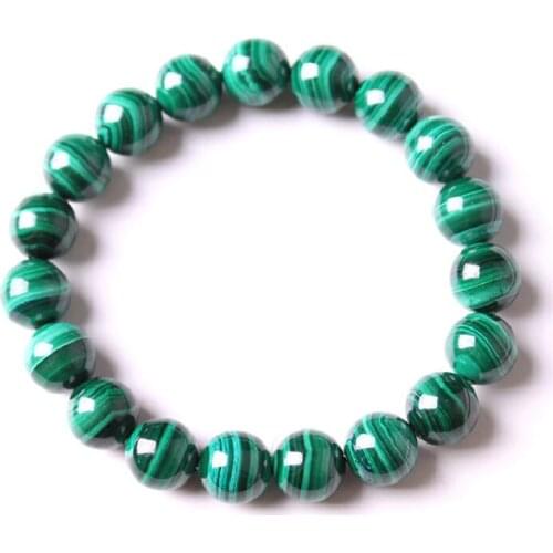 Jewelry Natural Malachite Bracelet No Dye Green Crystal Bracelet Fashion Jewelry Gift