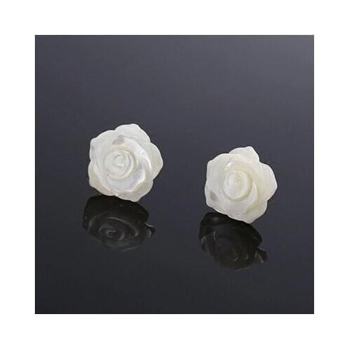 Silver earrings 2016 New fashion pearl flower 925 sterling silver shiny ladies`stud earrings jewelry gift wholesale