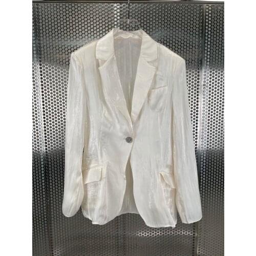 Spring Summer 2021 Fashion New Ladies Thin Blazer Jacket For Women Luxury Coat 3 Color Ddxgz2 4.21