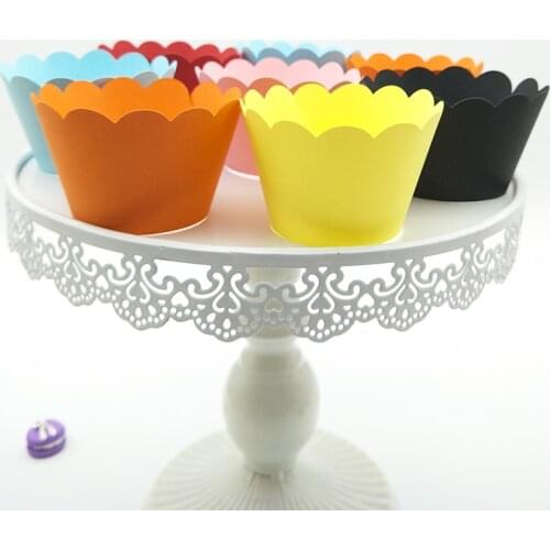12pcs Colorful Cupcake Wrappers Red Blue Black Orange Pink Yellow Cupcake Holders for Birthday Anniversary Wedding Baby Shower