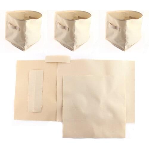 26*26*27cm DIY storage cubes accessories Oxford cloth Collapsible Polyester fabric khaki storage bin Cloth Baskets with handle