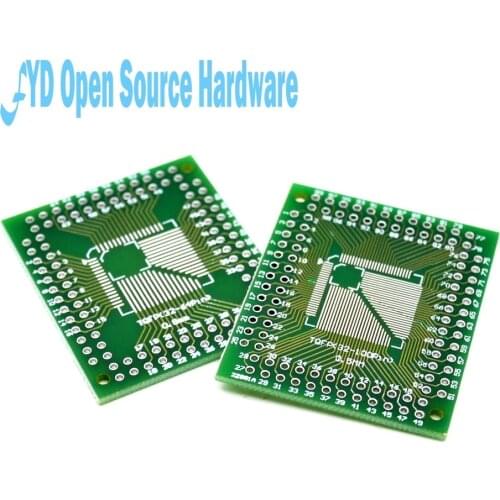 5pcs Adapter plate FQFP TQFP 32 44 64 80 100 LQFP SMD DIP switch 0.5 / 0.8